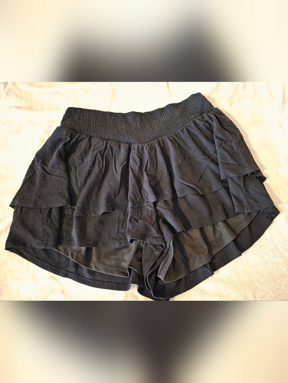 torrid Black Tiered Ruffle Shorts